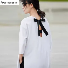 Cotton Black White Choker Basic Tshirt Big Shirts Plus Size 7xl 6xl 5xl 4xl Xxxl Harajuku Women Fashion Style Female T Shirt Top X0628