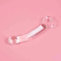 NXY Dildos Heart shape ring Glass Dildo Crystal fake penis anal butt plug prostate sex toys for women masturbationdildo products 0121