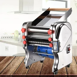 Elektrisk Dough Roller Rostfritt Stål Dough Sheeter Nudelpasta Dumpling Maker Machine Kneading Machine220V 110V Blade Changable