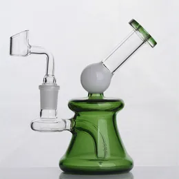 Hookah Mini Fab Egg Recycler Bägare Bong Oil Rig Clear Glass Bong med 14mm led 15cm lång