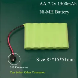 2pcs 7.2v 1500mAh AA NI-MH 배터리 팩 충전식 RC 4 륜구동 변압기 LED 비상 조명 RC 비행기