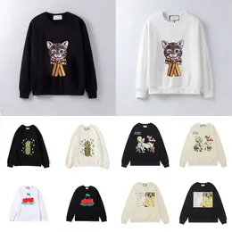 21SS Bayan Erkek Hoodies Moda Kedi Hayvan Sonbahar ve Kış Erkekler Uzun Kollu Kapüşonlu Kıyafet Kıyafetleri Sweatshirt