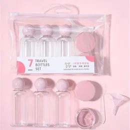 7st/Set Travel Makeup Bottles Set Portable Cosmetics Container Cream Lotion Storage Bottle