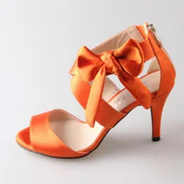 Bulk Bridal Wedding Bow Sandals With Crossed Strap Outside Bow And 8cm Heels Perfect For Summer Parties And Proms Featuring Zipper Closure At Only 121.05 DHgate.Com