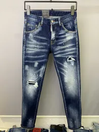 Italian fashion European and American men's casual jeans, high-end washed, hand polished, quality optimized LA9826