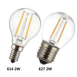 E27 E14 E12 Retro Edison LED-filamentlampa lampa 2W 4W glödlampor G45 glas vintage ljus ljus för inomhus