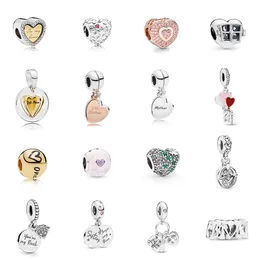 CHAMSS New Love Mother Heart Charm Beads 925 Sterling Silver Original 1:1 Wholesale To Mother To Send Girlfriend Romantic Gift Q0531