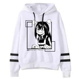 2021 Anime My Hero Academia Cosplay Kurtki Kawaii Mężczyźni Bluzy Anime Manga Asui Tsuyu Tops Odzież H1227