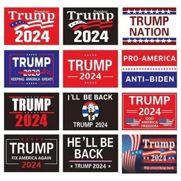 90*150cm Banner Flags Trump 2024 flag president Biden trump flags of election again great Polyester DHL Shipping 4961