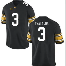 Goodjob Men Youth Women Iowa Hawkeyes #3 Tyrone Tracy JR Football Jersey Size S-5XL eller Custom något namn eller nummer Jersey