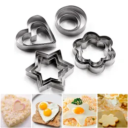 DIY Kitchen Användbar 12st / set Rostfritt stål Cookie Biscuit Fondant Cake Paste Mold Cutter Decor Tool # 83948