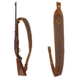 Accessori per pistola da caccia Pelle di cuoio Sling Sling Regolabile con spalla imbottitura Canvas Shotgun Shooting Tactical Strap 106 cm