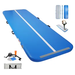 16ft opblaasbare tumbling mat 4 inch dikte matten voor thuisgebruik / training / cheerleading / yoga / water met elektrim-pomp