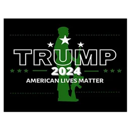 In Stock Trump 2024 America Lives Matters Banner Flag U.S. Presidential Campaign Flags DHL Free Delivery