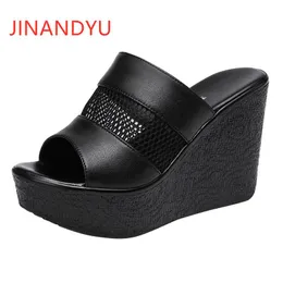 Slippers Wedges Women Summer High Heels Plataformas Mulheres Sapatos Sapatos Cede Slides Plus Tamanho 43 Sandas femininas