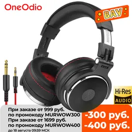 Oneodio Wired Professional Studio Pro DJ Hörlurar med mikrofon över öron HiFi Monitor Music Headset Earphone Phone PC