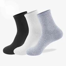 10Pairs / Parti Solid Mäns Lång Man Kvinnor Casual Business Korta Strumpor Svart Vit Grå Calcetines Hombre