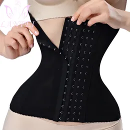 LANFEI Women Waist Trainer Belt with 6 Hooks Buckle Seamless Belly Body Shaper Slimming Corset Weight Loss Cinchers Strap Corset 210305