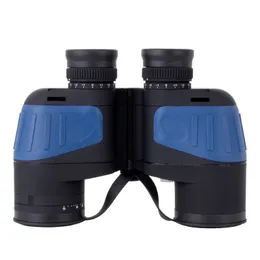 Luxun 10x50防水望遠鏡HDコンパスの距離野外観光パワフルな双眼鏡ブルー