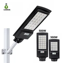 LED Solar Lamp 300W 500W Radar Sensor Timing Street Light Outdoor Garden Lighting Wall Mounted lights for pathway Yard