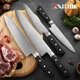 Xituo من الفولاذ المقاوم للصدأ سكين سكين مجموعة السكاكين المطبخ 1-4pcs مجموعة فاكهة فائدة شريحة الشيف Slicer pp مقبض البلاستيك سكين الطبخ
