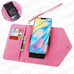 Uniwersalne skórzane etui na telefon dla iPhone 13 Pro Max Mini 12 11 XS XR Samsung Galaxy S21 Plus Ultra S20 Pokrywa Luksusowa Koperta Karty Portfel Uchwyt Folio Flip Telefon komórkowy