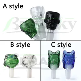 Beracky 3 Stijl Rook Accessoires 14mm 18mm alleen mannelijke Glazen Bowls Voor Dab Rigs Bong Beakers