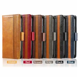 Brieftaschen-Handyhüllen für iPhone 14 13 12 11 Pro Max X XS XR 7 8 Plus reine Farbe PU-Leder Magnetschnalle Flip Stand Cover Case mit Kartenfächern