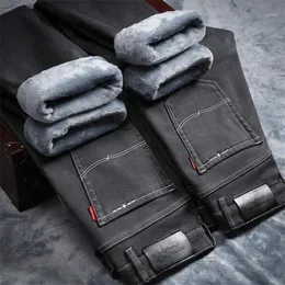 Men039s Jeans Winter Casual Wool Padded Elastic Retro Cotton Warm Straight Loose Cashmere Pants8469188