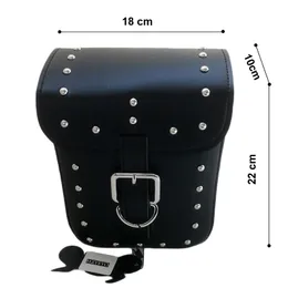 Hzyeyo Black Prince's Car Motorcycle Cruiser Side Box Tool Bag Bag Imitation LeatherSaddle Bags Tail BagsケースワンピースD812286G