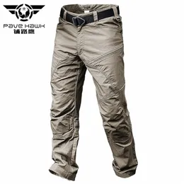 Pavehawk cargo calças homens elástico impermeável exército militar tático caminhadas rei bordador calças casuais calças sweetwear 210702