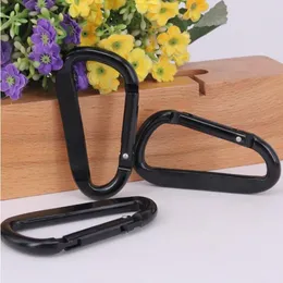 Colored Carabiners Flat Carabiner Keyrings Key Ring Chains Keychain for Outdoor Sports Camp Snap Clip Hook Camping Hanging water bottle Type D 79*43MM