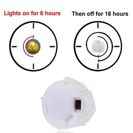 6/12 / 24шт. Янтарь Желтые мерцающие синхронизаторы Беспрепятственные светодиодные свечи для чая с таймером для украшений (6 часов на 18 JLLVEB