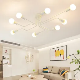Art Spider Retro Edison Bulb Vintage Loft wood Ceiling Light Modern LED Home Living Room Decor Fixtures
