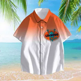 Liasoso 3D Drukowane Koszule Hawajskie Niestandardowe DIY Your Fashion Moda Casual Hurt Sport Drop Size S-6XL 210809