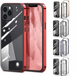 UTRAL THIN 3IN1 RAME ELECTOPLATED Full omslag Telefonfodral för iPhone 12 Pro Mini 12 Pro Max