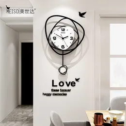 Meisd Quartz Silent Clock Wall Clock Wendulum Watch Nowoczesne Projektant Jakość Akrylowy Wystrój Domu Dekoracje 211110