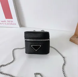 Borse a secchiello triangolari per bambini firmate moda bambini una borsa a tracolla Borse a tracolla reticolo per ragazze mini borsa da donna color caramella perla