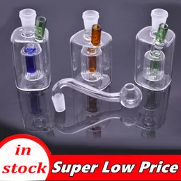 2pcs Mini glass oil burner water bong small Bubbler Bong Ash Catcher Oil Rigs dab rig birdcage perc with glass oil burner pipe cheapest