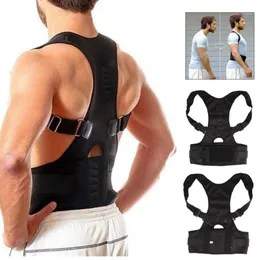Back Support Justerbar magnetisk hållningskorrigering Korsett Vuxen Brace Belt axel Ortopedisk Vest Black Color1