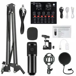 BM800 Condenser Microphone Mic Kit Live Studio Sound Recording Mount Boom Stand Stand