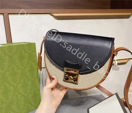 2023 SS Luxury Designer Lady Fashion Bag Sacs à bandoulière Patchwork Bicolore en cuir véritable Moraillon Rabat-sacs Compartiment intérieur Casual