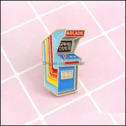 Pins Brooches Jewelry Game Console "Arcard Over" Special Pins Cartoon Ornament Brooch Video Play Childhood Lapel Badge Creative Drop Delive