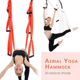 Wysokiej jakości Max 200kg Aerial Yoga Sufit Hamak Latający Huśtawka Trapeze Wielofunkcyjny Anti-Gravity Color-Blocking Yoga Hamak Q0219