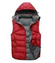 Hot Sell Fashion Designer Jacka Down Tjockad Varm Dubbelsidig Hooded Vest Mäns Sport och Fritid Kallskyddad Bomull Vest