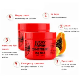Makeup Lucas Papaja Zalf Lippenbalsem Australië Papaya Hydraterende Crèmes 75G Zalven Beauty Make-Up Producten Dagelijkse Verzorging