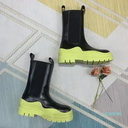 Luxury Leather Ankle Boots Designer Womens Autumn Winter Shoes Elastic Tube Rubber Soles Snow Rain Boot Ladies Fashion Footwear 625