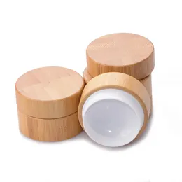 5g 10g Natural Bamboo Cream Jar Bottles Nail Art Mask Refillable Empty Cosmetic Makeup Container