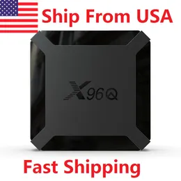 Ship from USA X96Q tv box Android 10 OS 1GB RAM 8GB rom Quad Core 4K 3D H.265 2.4G Wifi