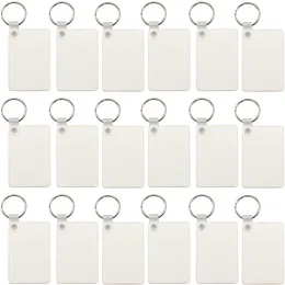 Sublimation Blank Keychains Party Favor Sundries MDF Wooden Key Pendants Thermal Transfer Double-sided Keyring White Gift Keychain Accessories